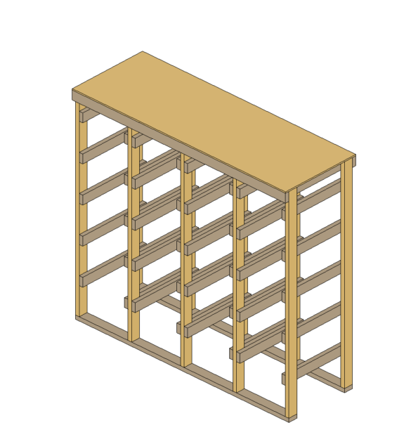 20 bin storage rack